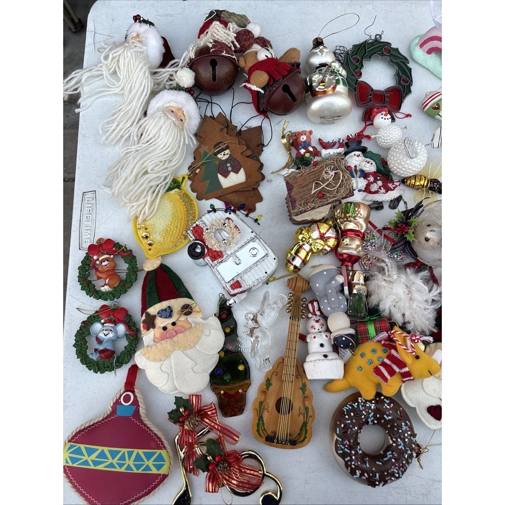 Vintage Christmas Ornaments Lot Of  50 various  Ornaments